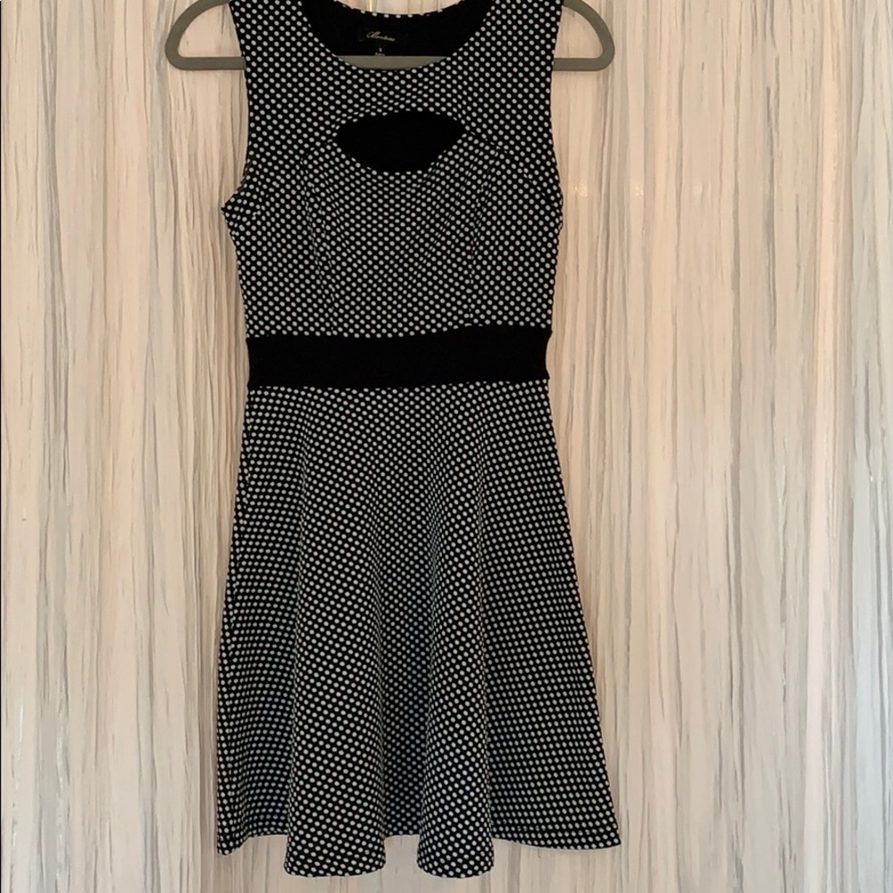 Fit and flare polka dot dress